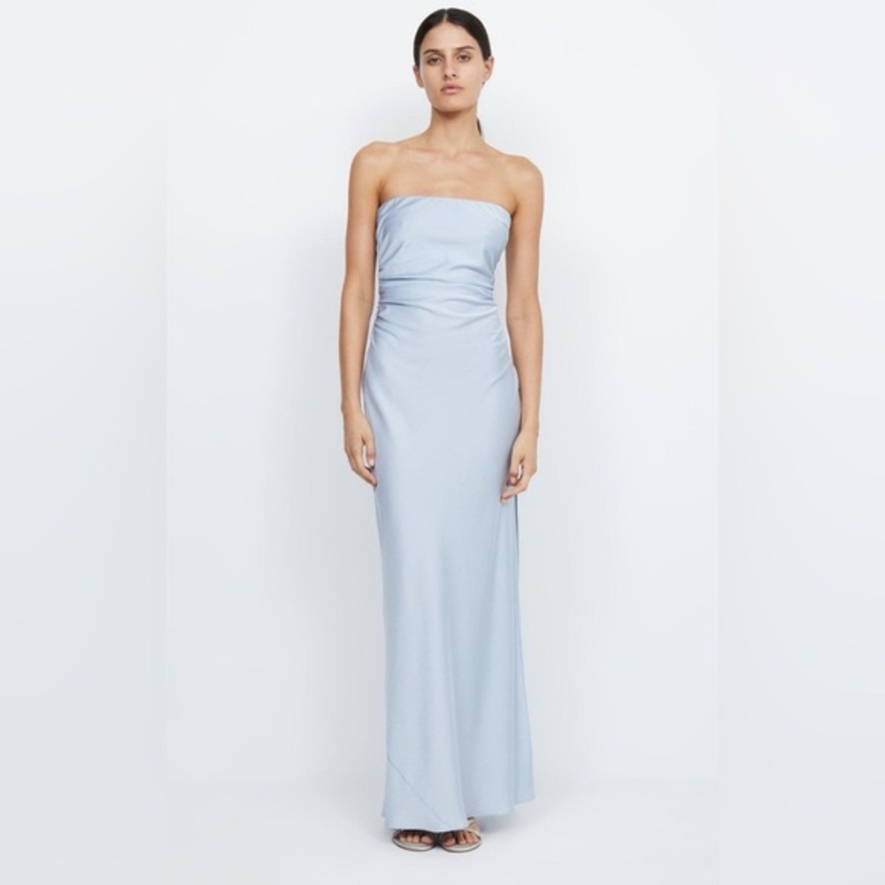 NWT Bec + Bridge Blue Strapless Sheath Dress for Prom